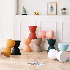 Hallway Ottoman Living Room Furniture Minimalist Storage Pouf Footstool Shoe Changing Pouf Thickened Plastic Waiting Stool