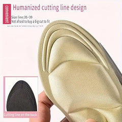 Memory Foam Insoles Women High-heel Shoes Insoles Anti-slip Cutable Insole Comfort Breathable Heel Protection Massage Shoe Pads