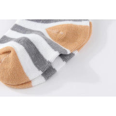 Kiddiezoom 4 Pairs Fashion Newborn Baby Boy Girl mid-calf Socks Cotton Soft Breathable Infant Accessories Four Seasons 0-18M