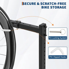 Freestanding 5 Bike Storage Bike Rack Garage Floor Stand Height Adjustable for Backyards Basements Storefronts Workplaces