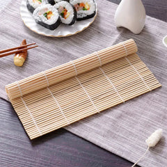 Exquisite Bamboo Sushi Mat with White Finish Seaweed Rice Roll Curling Non Stick Japanese Style Kitchen Essential Sushi Making