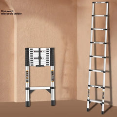 Stainless steel telescopic ladder thickened straight ladder folding herringbone ladder portable household ladder