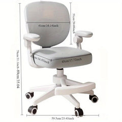 Ergonomic Comfortable Swivel Chair Office Chair Home Student Backrest Chair Liftable Chair Armrests Adjustable for Home