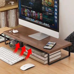 Computer Monitor Stand|Ergonomic Desk Riser|Sturdy Desktop Organizer Shelf|Multi-Purpose Storage Accessories(19.6x7.8x3.1in)
