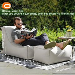 OTAUTAU Outdoor Oxford Bean Bag Cover Swim Pool Float Lounger Beach Club Pouf SF505【No Filler!You Need To Fill It By Yourself!】