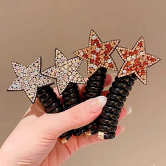 rope adult telephone cable ring Rabbit Cute Hair Ring Large Frosted Adult Hair Tie head ring Children's telephone hephone Cable