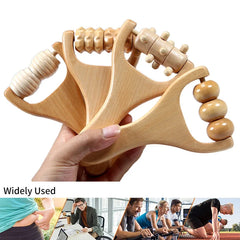 1Pcs Wooden Massage Roller, Multi-Functional Body Roller for Cellulite Reduction, Eases Muscle Tension ,Natural Muscle Roller