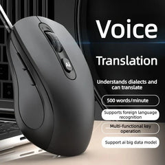 New AI Intelligence Wireless Voice Mouse Translator Rechargeable Voice Control Typing Translation Wireless Smart Office Mouse