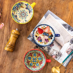 Bohemian Morning Tea Mug, 13.5 oz Ceramic Coffee Mug for Family Colleagues Teachers Wives Husbands Sisters Brothers Funny