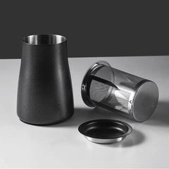 JUSTINLAU 3 in 1 Coffee Powder Filter Powder Cups Stainless Steel Coffee Sifter with Lid Grinder Powder Cup Coffee Accessories
