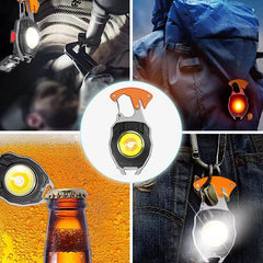 Led Keychain Flashlight, 500 Lumens Rechargeable Waterproof Portable Work Light, 7 Light Modes, Pocket Lamp with Battery Display