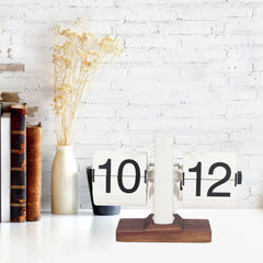 Digital Clock Minimalism Retro Down Clock Innovative Small Balance Shape Easy Installation 24H for Living Room