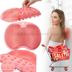Silicone Rub Back Brush Bathroom Non-slip Wash Foot Pad Massage Shower Mat with Sucker Bath Massage Foot Exfoliating Brush Pad