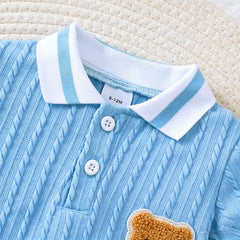 Fashion Baby Boy Romper Newborn Infant Bear Jumpsuit Short Sleeve Onesies Toddler Boys Casual Summer Outfit Baby Clothes 0-18M
