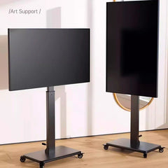 Floor TV Stand with Power Outlet, Universal TV Stand for 26-65 inch TVs up to 110 lbs, Height Adjustable TV Stand with Swivel