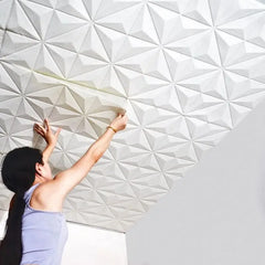 35*35cm Ceiling Bedroom 3d Wall Stickers Wallpaper Room Decor Anti-collision Background Waterproof Peel and Stick Decoration 