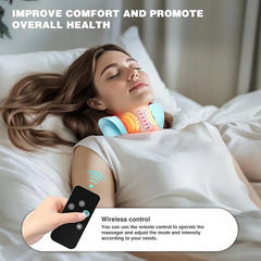 EMS Wireless Neck Massager with Remote Control