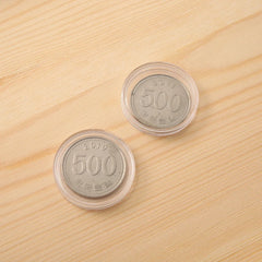 100Pcs Clear Coin Capsule Universal Coin Storage Box With Adjustment Pad Adjustable Wooden Commemorative Coin Medal Container