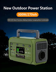 300W Portable Power Station with High Quality Lithium Ion Battery, 270Wh Solar Generator for Home & Outdoor Emergencies