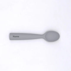 Silicone Spoon Personalized Custom Name Silicone Material Soft Spoon Baby Practice Use Suitable