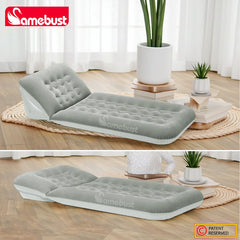 CAMEBUST Interior Air Mattress Foldable Air Mats Inflatable Sleeping Mattress Adjustable Sofa Bed Home&Outdoor use Brown/Grey