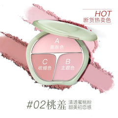 TIMAGE 3-Colour Sculpting Blush Palette — Highlight & Contour