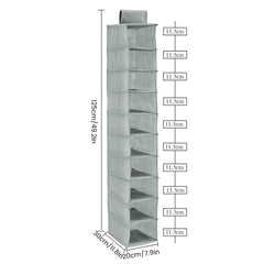 Hanging Shoe Organizer Non-woven Shoe Storage Shelf 10-Layer Foldable Hanging Shoe Rack Space Saving for Home Bedroom Closet