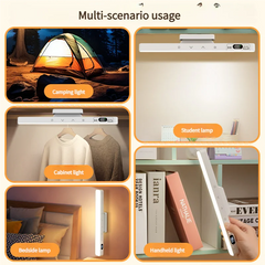 Touch Table Lamp Magnetic Desk Lamp Bulit-in Rechargeable Battery for Reading Cabinet Mirror Bedside Rechargeable Night Lights