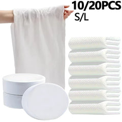 10/20PCS Disposable Compressed Towel Travel Outdoor Hotel Portable Compressed Towel Shower Water Absorption
