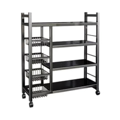 Multi-purpose mobile storage rack detachable mesh basket kitchen storage rack balcony living room shelf