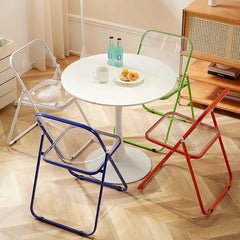 Internet celebrity folding chair acrylic transparent chair completed photo without chair simple folding crystal diningchairstool