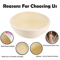 Banneton Bread Proofing Basket Round Oval Sourdough Baskets Bread Baking Dough Rising Ratten Bowls with Liners For Bakery YY087