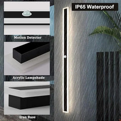 110- 240V IP65 Waterproof Porch Lamp LED Long Garden Lamp for Villa Garage Lighting FixtureOutdoor Wall Light With Motion Sensor