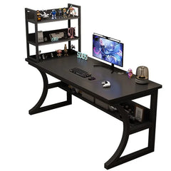 Ergonomic Gaming Computer Desk Storage Shelf Home Office Study Station Adjustable Height Desktop Table Cable Management Desks