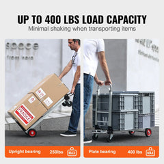 Folding Moving Cart with Wheels, Portable Lightweight Hand Truck Dolly for Warehouse, Transport & Home