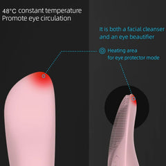 Sonic Heated Facial Cleansing Brush with Eye Massager