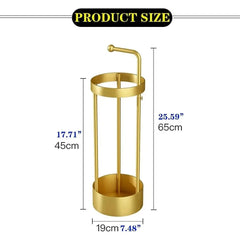 Gold/black Umbrella Stand, Space Saving & Rust Resistant, Modern Metal Umbrella Holder, Perfect for Home & Office Use
