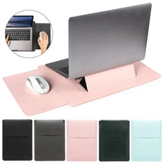 Portable 13 15 inch Adjustable Stand Laptop Sleeve with Mouse Pad Ultra Thin Tablet Case Portable Shockproof for HP/Dell/Surface