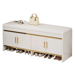 Shoe changing bench household entrance shoe bench can sit on shoe cabinet soft seat integrated storage low cabinet