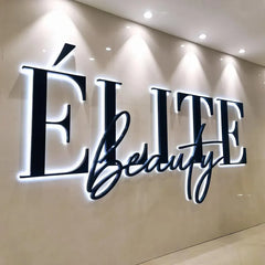 Custom 3D LED Illuminated Metal Letters Backlit Logo Sign For Beauty Salon Nail Lash Spa Commercial Storefont Signage Outdoor