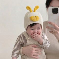 Baby Hat 3-16M Baby Caps Cartoon Duck Girls Ear Protection Hat Autumn Warm Toddler Fetal Cap