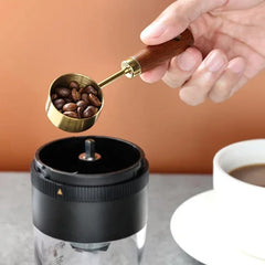 15ml Stainless Steel Measuring Spoon Tablespoon Coffee Scoop Wood Handle Sugar Powder Coffee Bean Measure Spoon Kitchen Tools