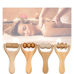 1Pcs Wooden Massage Roller, Multi-Functional Body Roller for Cellulite Reduction, Eases Muscle Tension ,Natural Muscle Roller