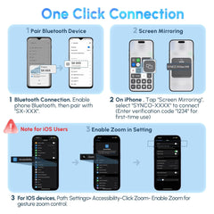 【US STOCK】 NEW SYNCO XView M4 AI Wireless Vlog Selfie Monitor Screen 4.02 Inch For iPhone 7-17 Series AI Gesture Control Built-in 3-Mode Fill Light Wireless & Wired Freely Switch For Content Creator YouTube Live