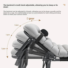 Folding bed office single metal household siesta folding recliner multi-functional camp bed adult siesta artifact