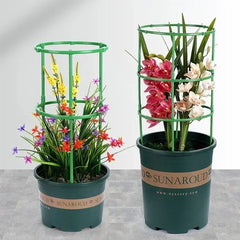 Tomato Cages Trellis Plastic Column Vine Plant Bracket Potted Flower Plant Support Pile Stackable Tomato Tower Plant Cage