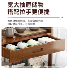 Bamboo tea table tea cabinet household multifunctional living room office tea set kitchen restaurant storage cabinet
