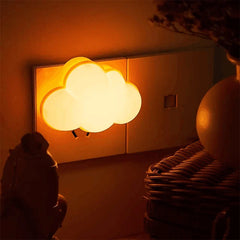 LED Smart Motion Sensor Night Lights Plug In Auto On/Off Cloud for Kids Bedroom Stair Hallway Study Bedhead Night Lamps