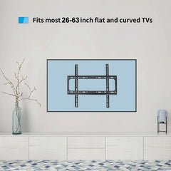 26-63 inch TV Wall Mount Bracket Universal TV Mount Monitor Holder Adjustable Low Profile Flat TV Wall Mount for LCD LED Monitor