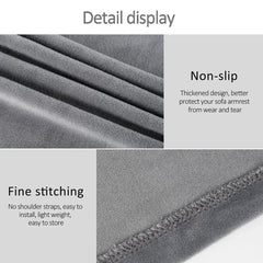 2pcs Sofa Armrest Protector Universal Armchair Covers Non-Slip Soft Warm Couch Arm Rest Covers Thickened Furniture Protector